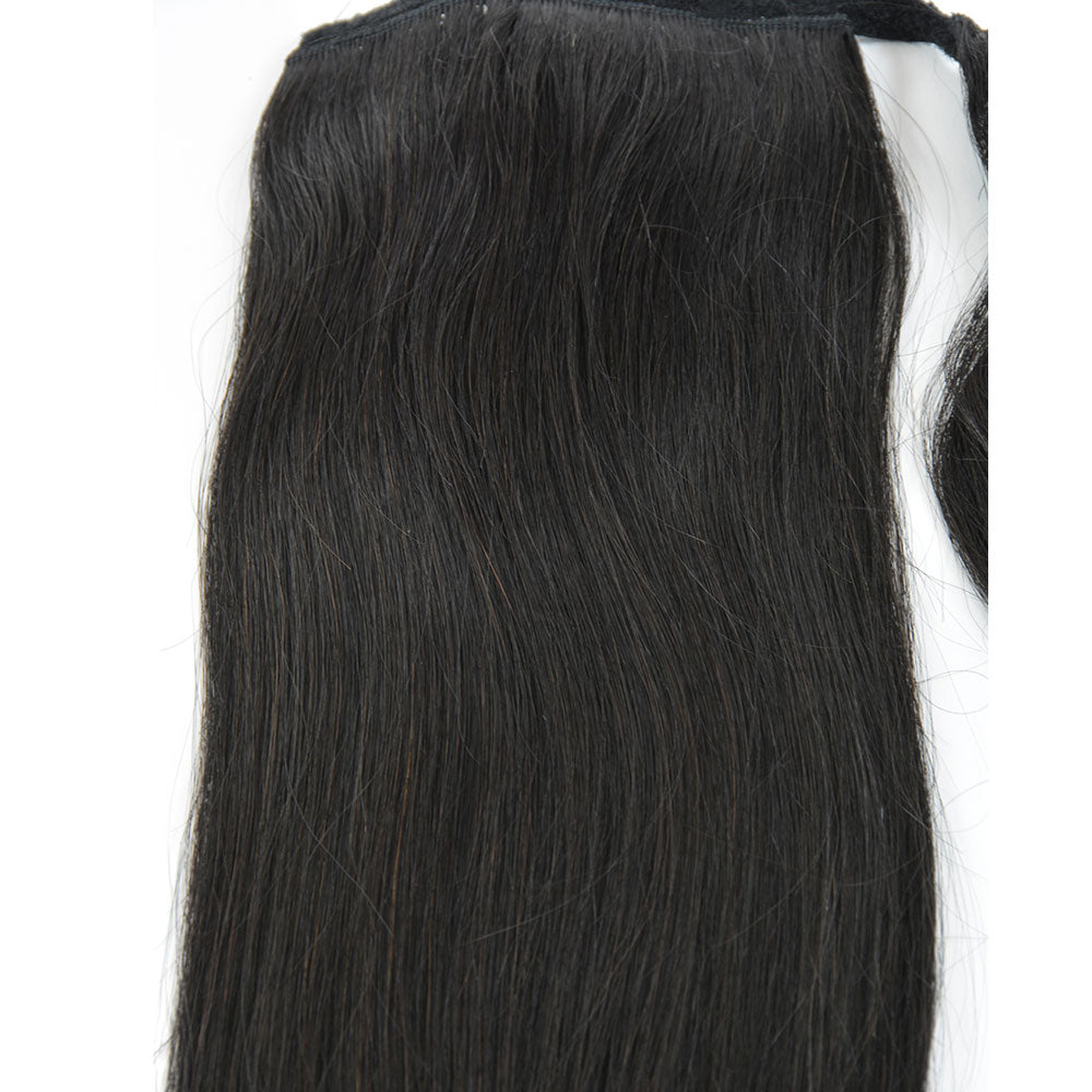 Human Hair Velcro Ponytail - Silky Straight-Thick 18"