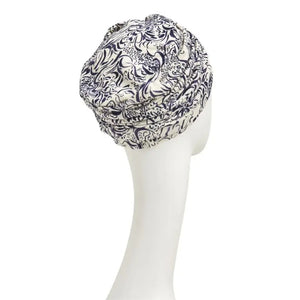 LOTUS PRINTED LINEN TURBAN (1245)