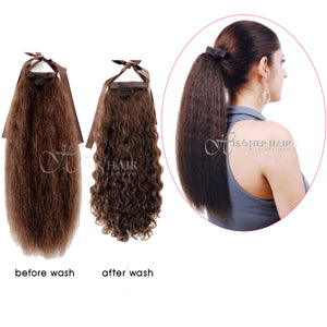 Human Hair Ponytail - European Wave 14"