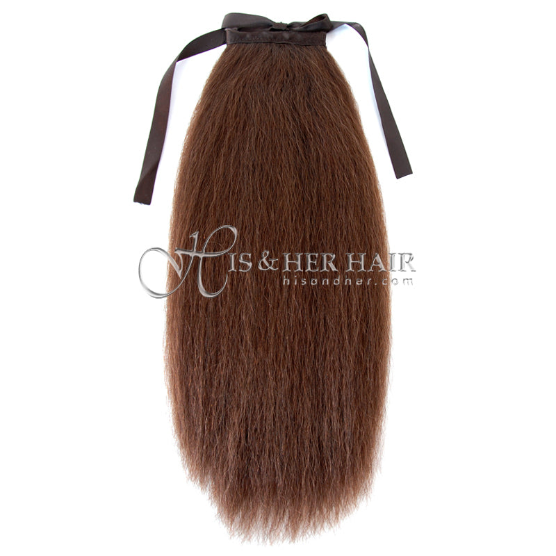 Human Hair Ponytail - Kinky Straight 14