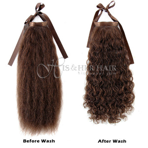 Human Hair Ponytail - European Wave 14"