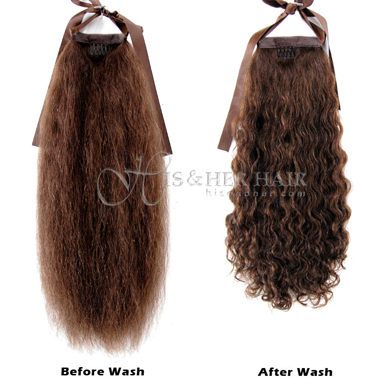 Human Hair Ponytail - European Wave 14"